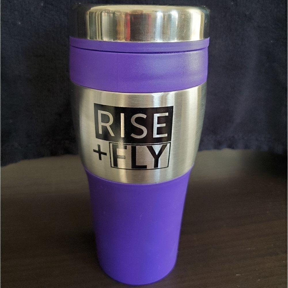 Purple Rise and Fly Coffee Thermos
